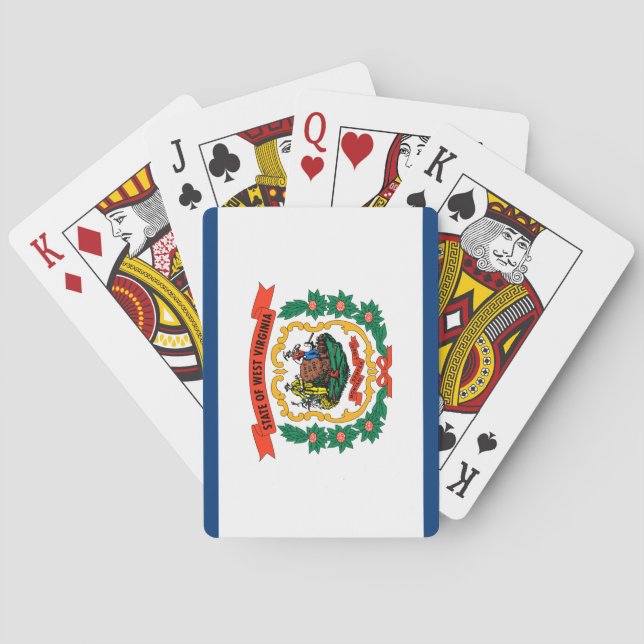 Baraja De Cartas Bandera del Estado de Virginia Occidental (Reverso)