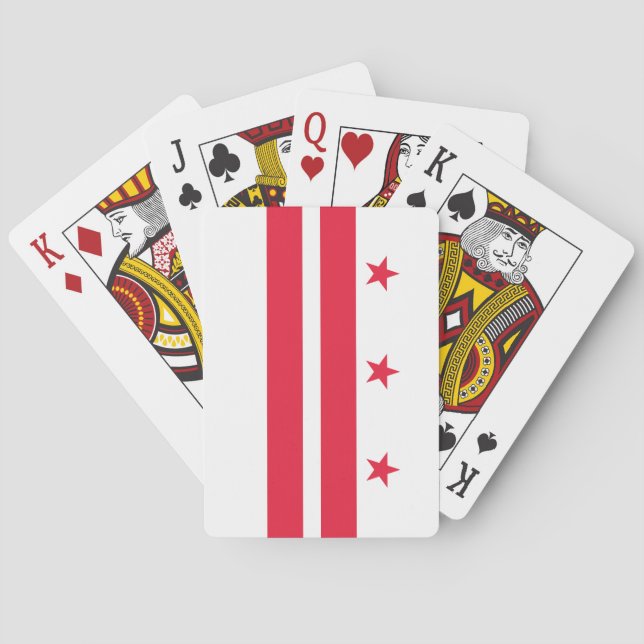 Baraja De Cartas Bandera del estado de Washington DC (Reverso)
