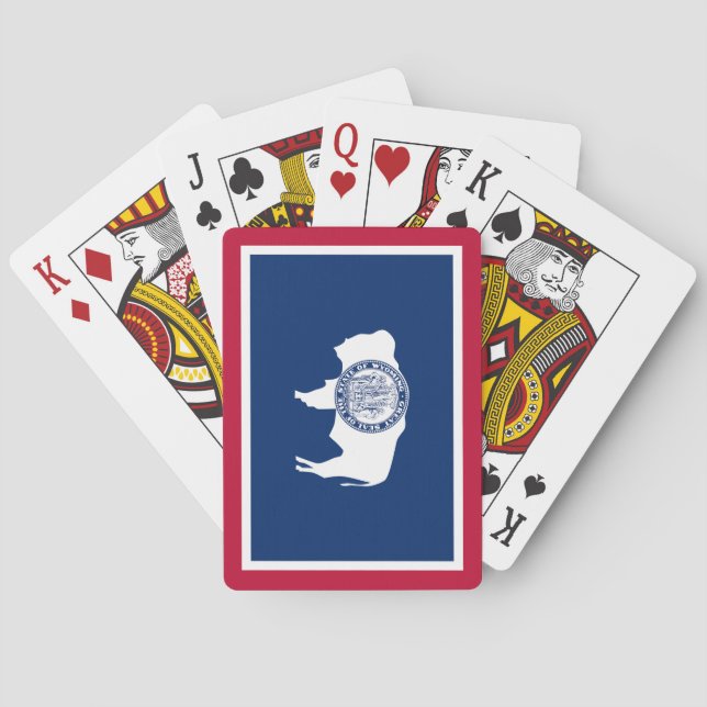 Baraja De Cartas Bandera del estado de Wyoming (Reverso)