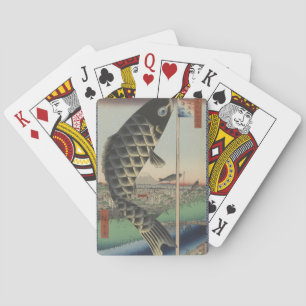 Baraja De Cartas Bandera del Festival de Peces Koi Japoneses Hirosh