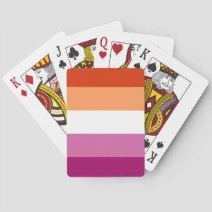 Baraja De Cartas Bandera del Orgullo Lesbiano LGBTQ