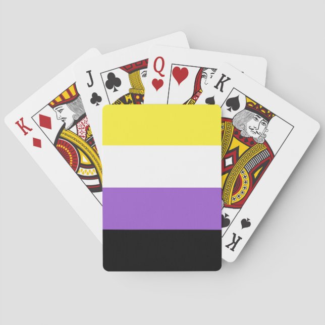Baraja De Cartas Bandera del Orgullo no binario (Reverso)