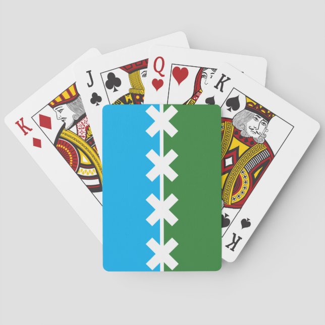 Baraja De Cartas Bandera del Parque Cedar, Texas (Reverso)