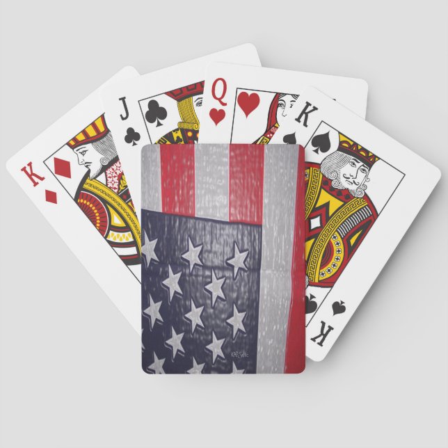 Baraja De Cartas Bandera dimensional (Reverso)