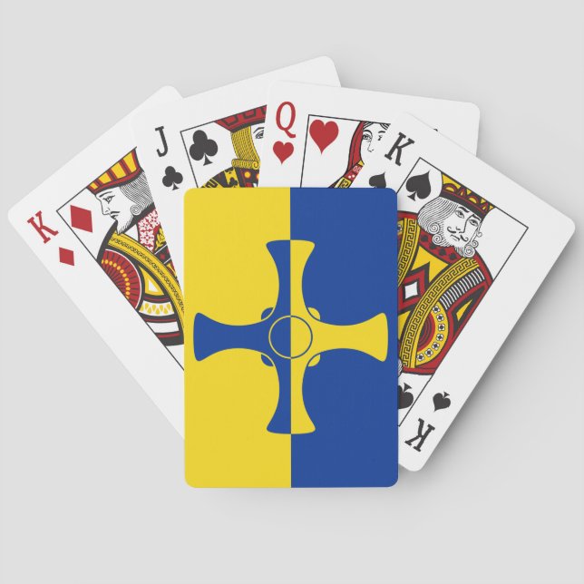 Baraja De Cartas Bandera Durham (condado de Inglaterra, Reino Unido (Reverso)