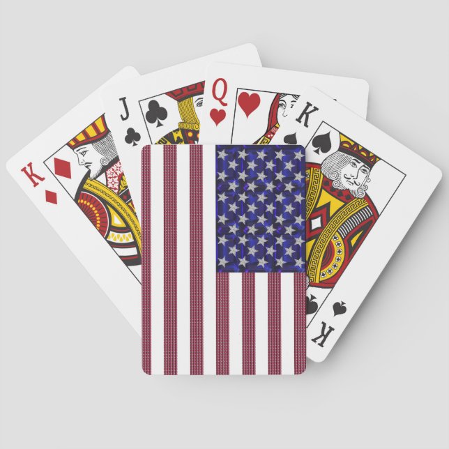 Baraja De Cartas Bandera estadounidense (Reverso)