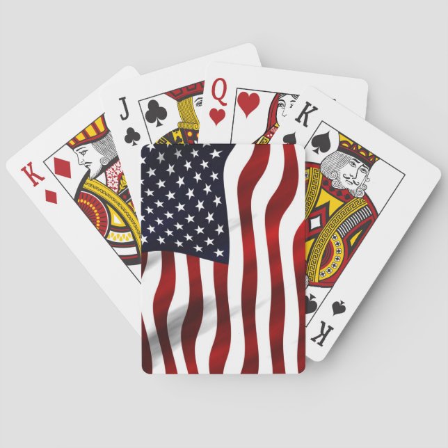 Baraja De Cartas Bandera estadounidense (Reverso)