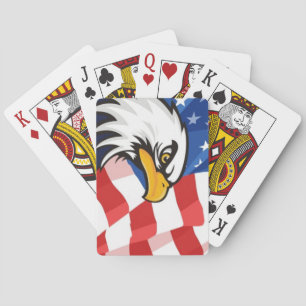 Baraja De Cartas Bandera estadounidense/cubierta de águila para jug