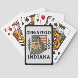 Baraja De Cartas Bandera estadounidense Greenfield Indiana