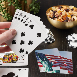 Baraja De Cartas Bandera estadounidense Lady Liberty