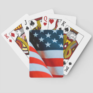 Baraja De Cartas Bandera estadounidense roja y azul