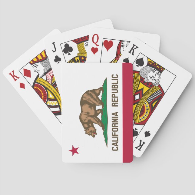 Baraja De Cartas Bandera estatal de California (Reverso)