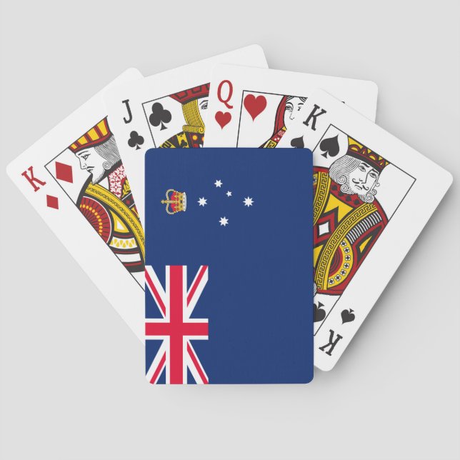 Baraja De Cartas Bandera estatal de Victoria (Australia) (Reverso)