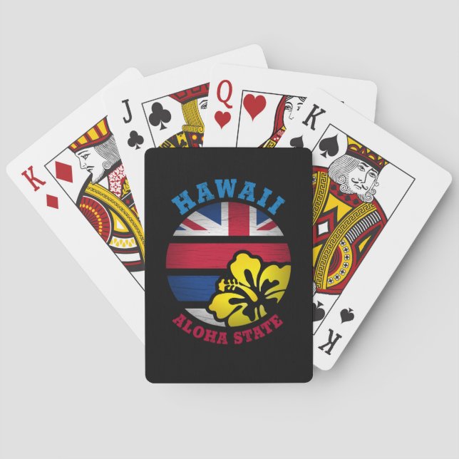BARAJA DE CARTAS BANDERA ESTATAL HAWAII ALOHA (Reverso)