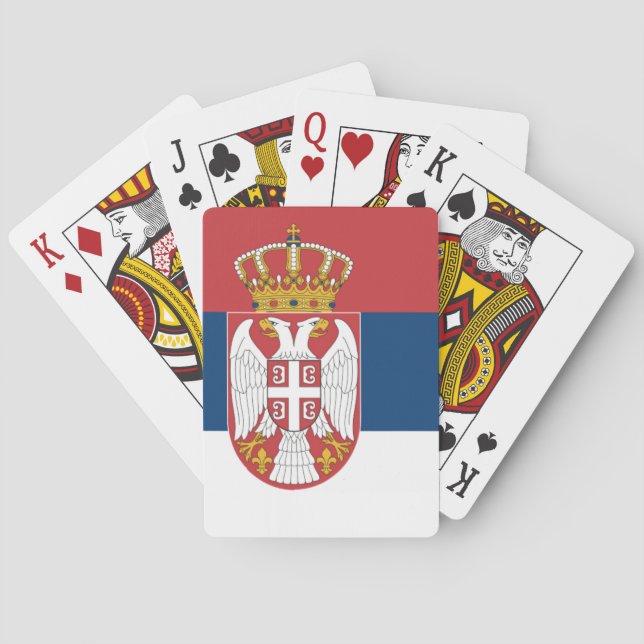 Baraja De Cartas Bandera estatal serbia (Reverso)
