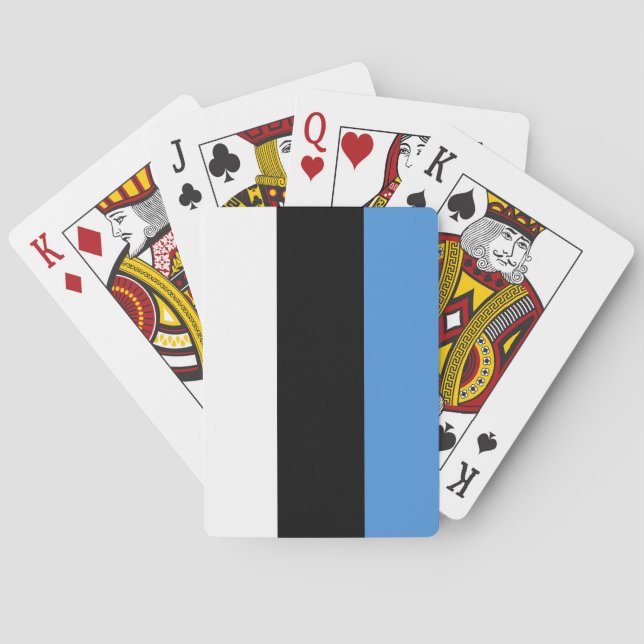 Baraja De Cartas Bandera (estonia) de Estonia (Reverso)
