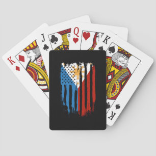 Baraja De Cartas Bandera filipina mitad americana mitad filipina