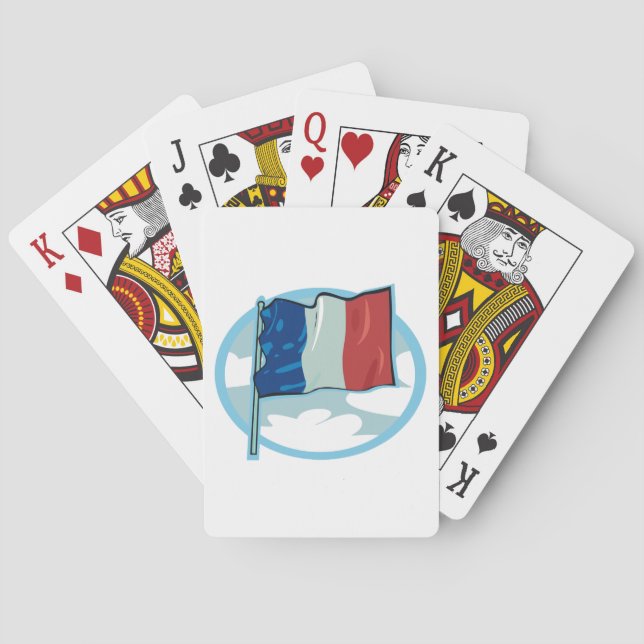 Baraja De Cartas Bandera francesa (Reverso)