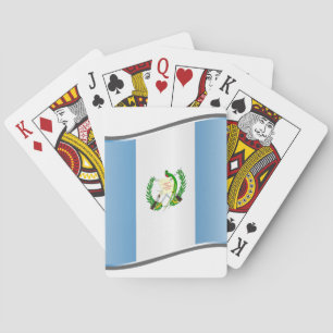 Baraja De Cartas Bandera guatemalteca ondulada