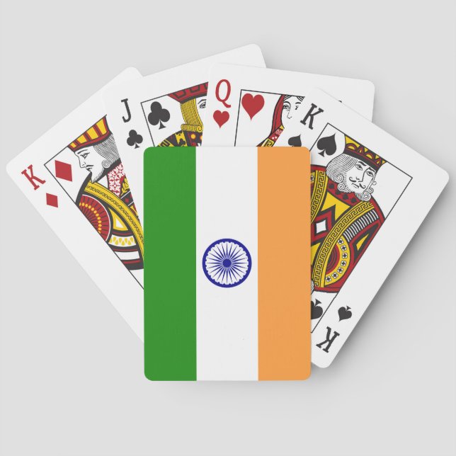 Baraja De Cartas Bandera (india) de la India (Reverso)