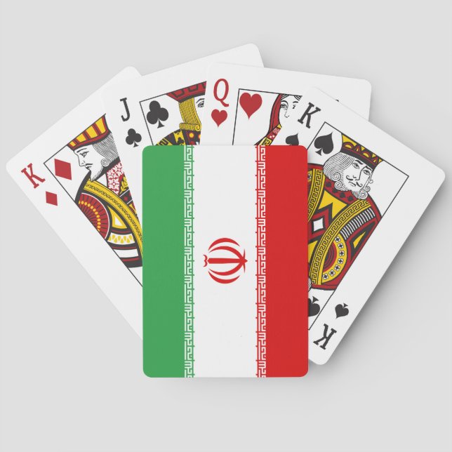 Baraja De Cartas Bandera iraní (Irán) (persa) (Reverso)