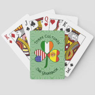 Baraja De Cartas Bandera Irlandesa Española Americana Trébol Person