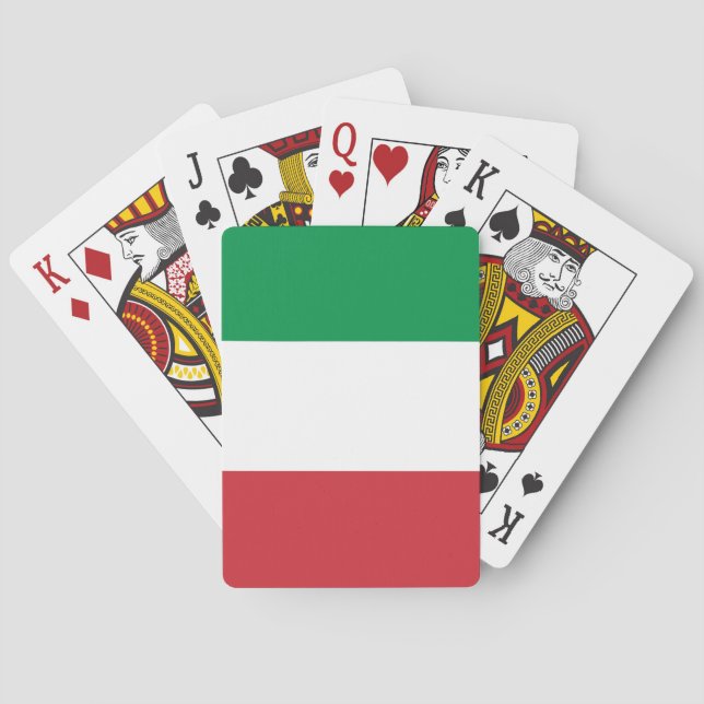 Baraja De Cartas Bandera italiana (Italia) (Reverso)