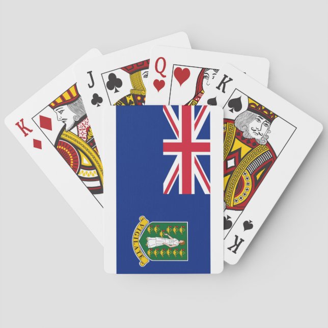 Baraja De Cartas Bandera nacional del mundo de British Virgin (Reverso)