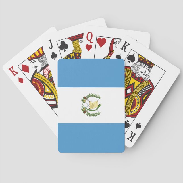 Baraja De Cartas Bandera nacional del mundo de Guatemala (Reverso)