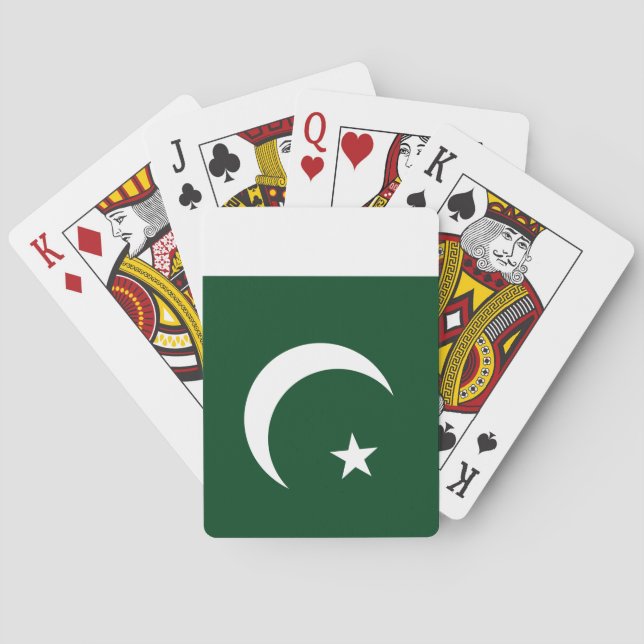 Baraja De Cartas Bandera nacional del mundo de Paquistán (Reverso)