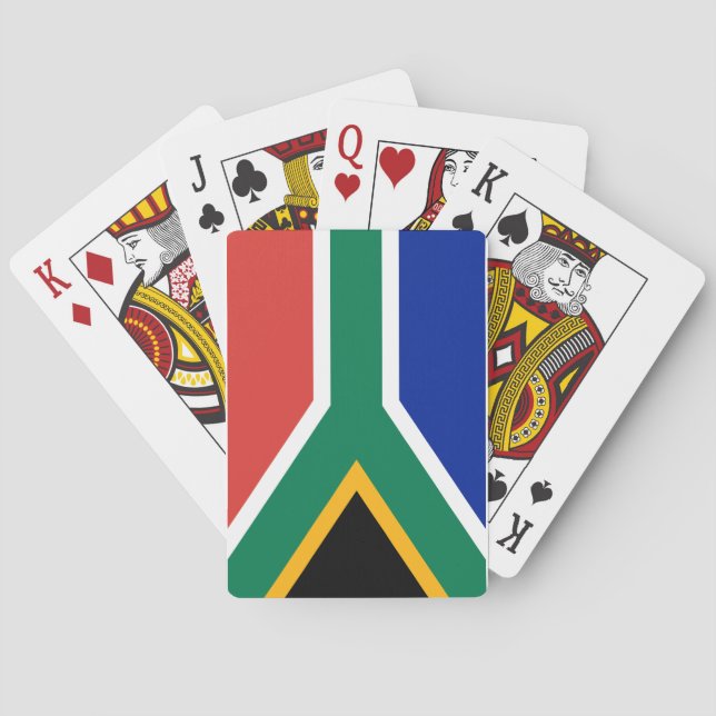 Baraja De Cartas Bandera nacional del mundo de Suráfrica (Reverso)