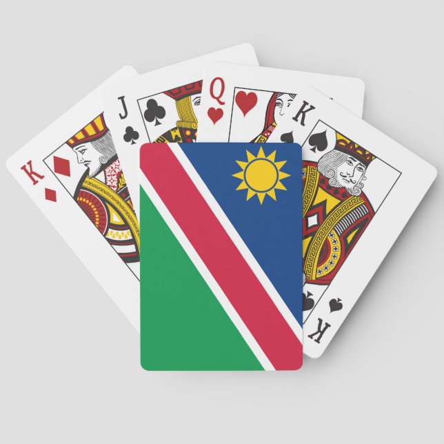 Baraja De Cartas Bandera (namibiana) de Namibia (Reverso)