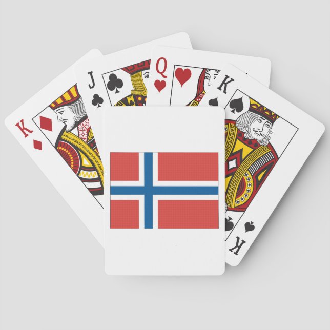 Baraja De Cartas Bandera noruega (Reverso)