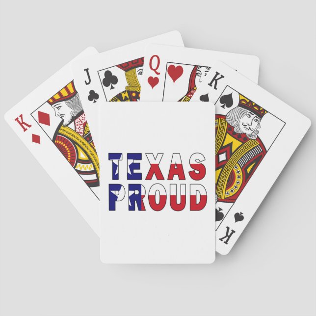 Baraja De Cartas Bandera Orgullosa de Texas (Reverso)