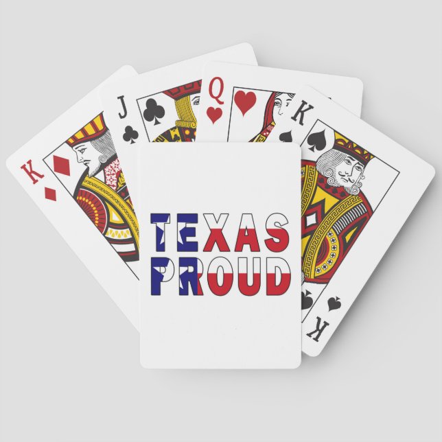 Baraja De Cartas Bandera Orgullosa de Texas (Reverso)
