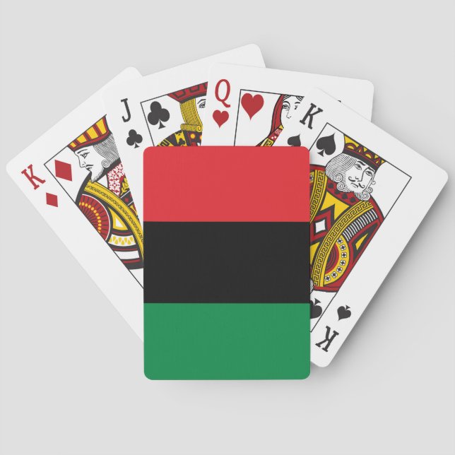 Baraja De Cartas Bandera Panafricana, feliz Kwanzaa (Reverso)