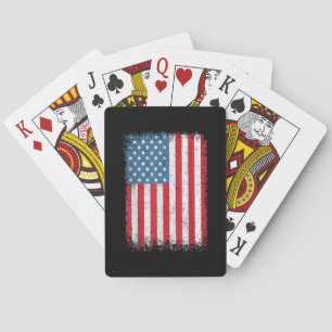 Baraja De Cartas Bandera Patriótica Americana Para Hombres Mujeres