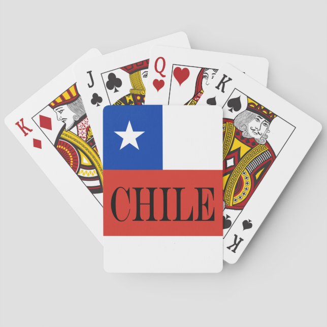 Baraja De Cartas Bandera patriótica chilena (Reverso)