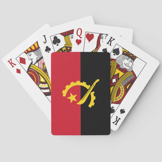 Baraja De Cartas Bandera Patriótica de Angola (Reverso)