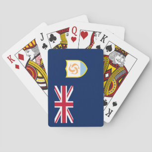 Baraja De Cartas Bandera patriótica de Anguila