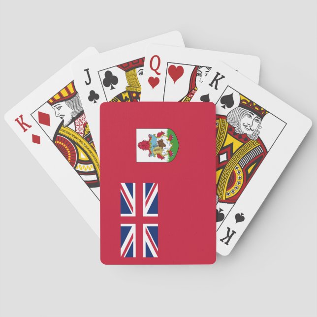 Baraja De Cartas Bandera patriótica de las Bermudas (Reverso)