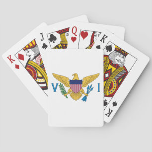 Baraja De Cartas Bandera patriótica de las Islas Vírgenes Americana