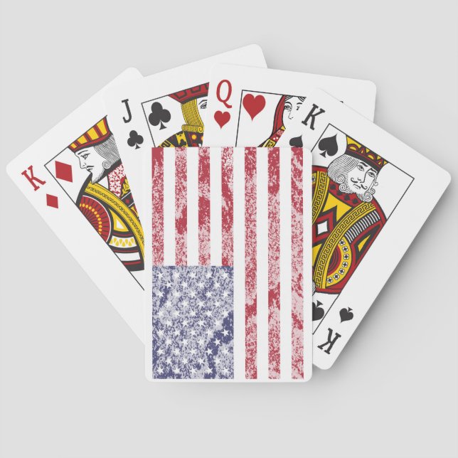 Baraja De Cartas Bandera Patriótica de los Estados Unidos (Reverso)