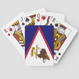 Baraja De Cartas Bandera patriótica de Samoa Americana