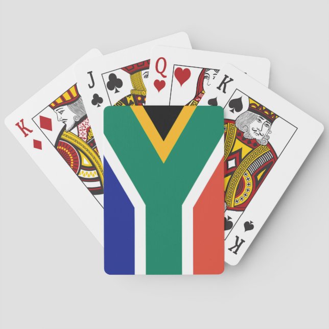 Baraja De Cartas Bandera patriótica de Sudáfrica Bokke (Reverso)