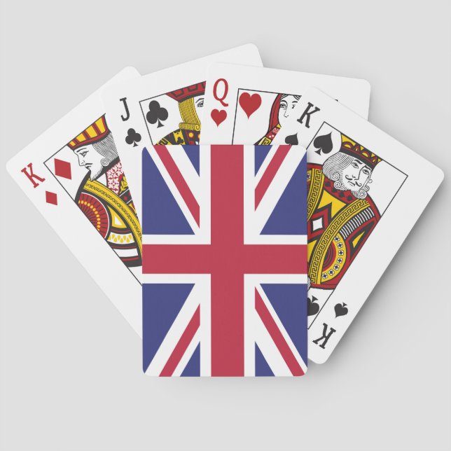 Baraja De Cartas Bandera Patriótica del Reino Unido (Reverso)