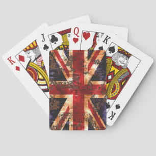 Baraja De Cartas Bandera patriótica desgastada del Reino Unido