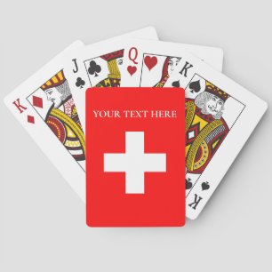 Baraja De Cartas Bandera personalizada de Suiza Schweiz Suiza Europ