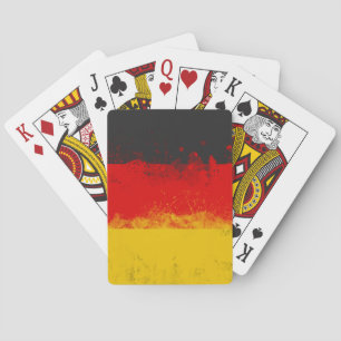 Baraja De Cartas Bandera pintada de la mancha de Grunge