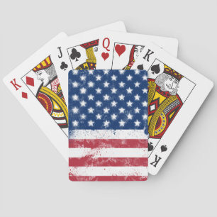 Baraja De Cartas Bandera pintada de manchas de Estados Unidos